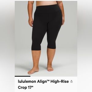 Lululemon Align High Rise Pant Black Size 12 17”